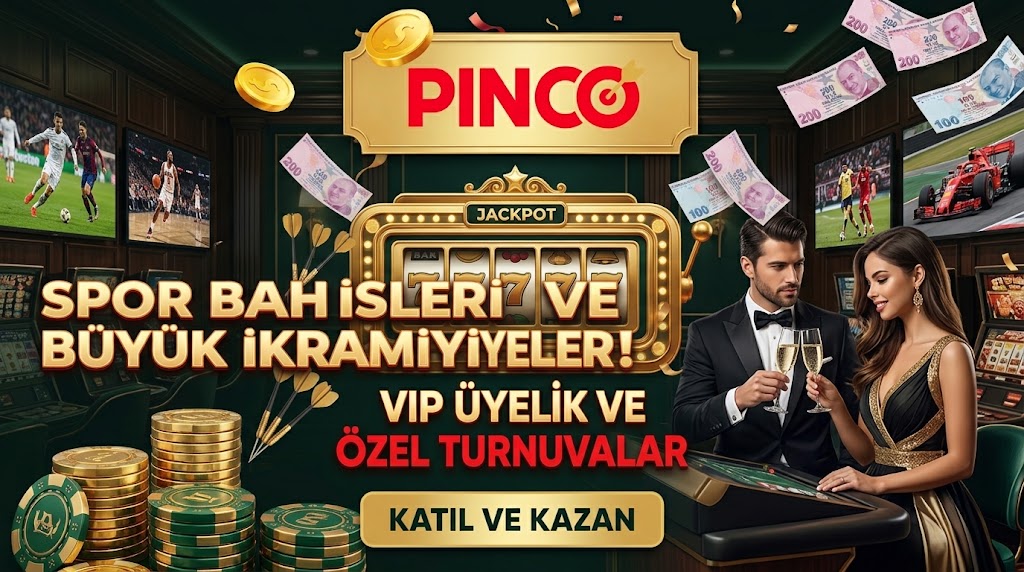 Spor bahisleri ve büyük ikramiyeler temalı Pinco inceleme görseli